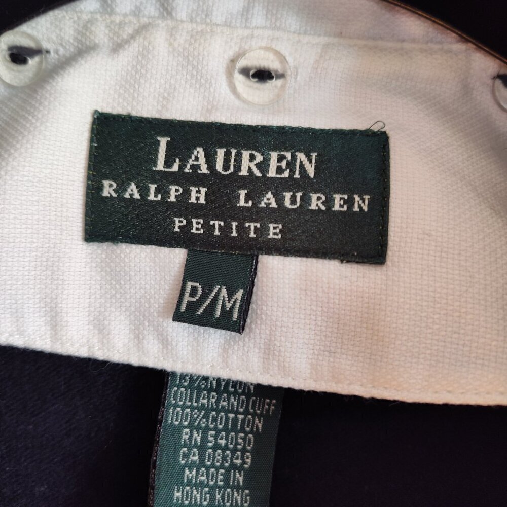 Ladies Petite SZ PM Lauren Ralph Lauren Black Luxurious Button Front Swe… - Picture 5 of 8
